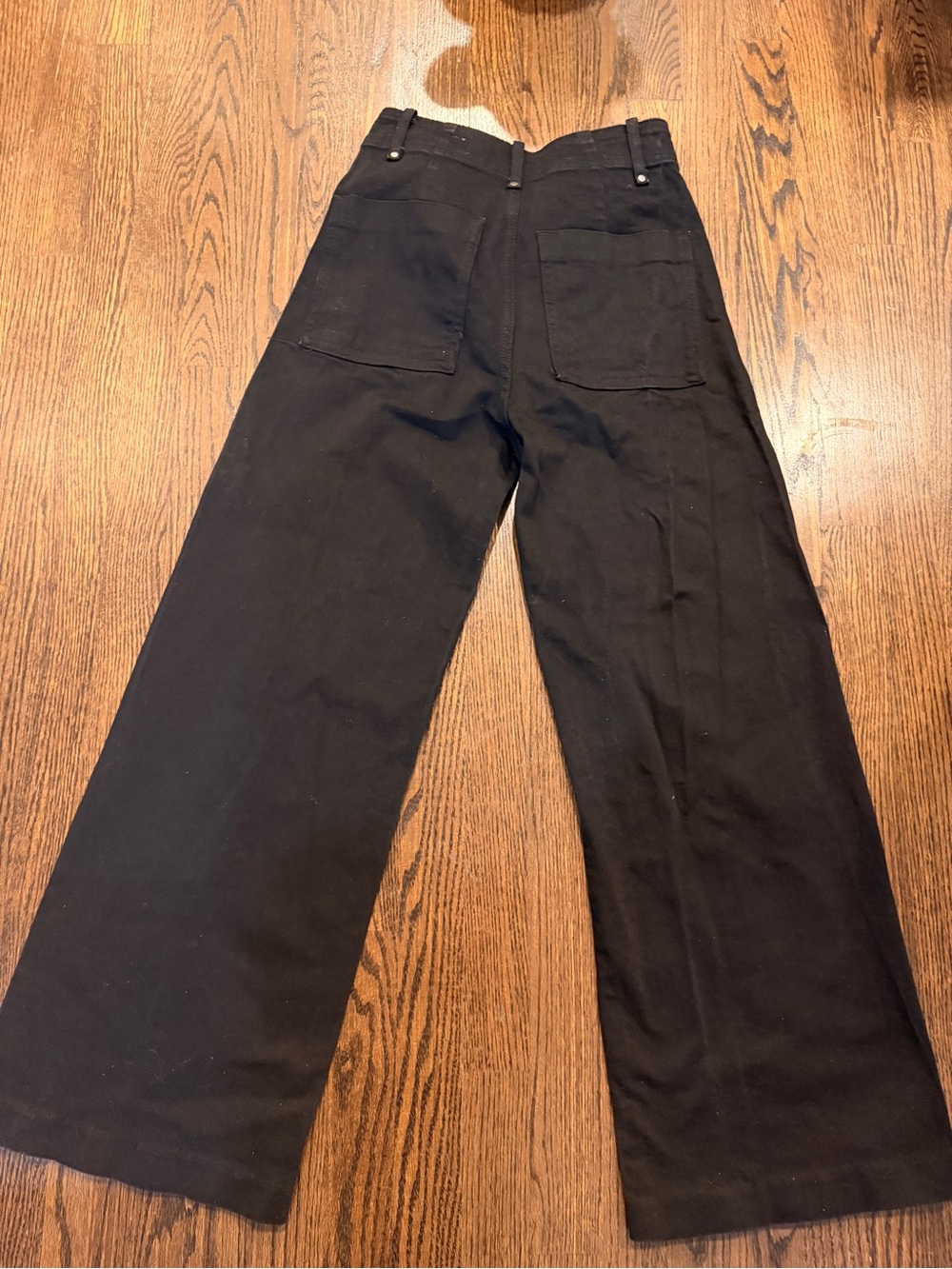 Zara Black Wide-Leg High-Rise Trousers - Picture 3 of 3